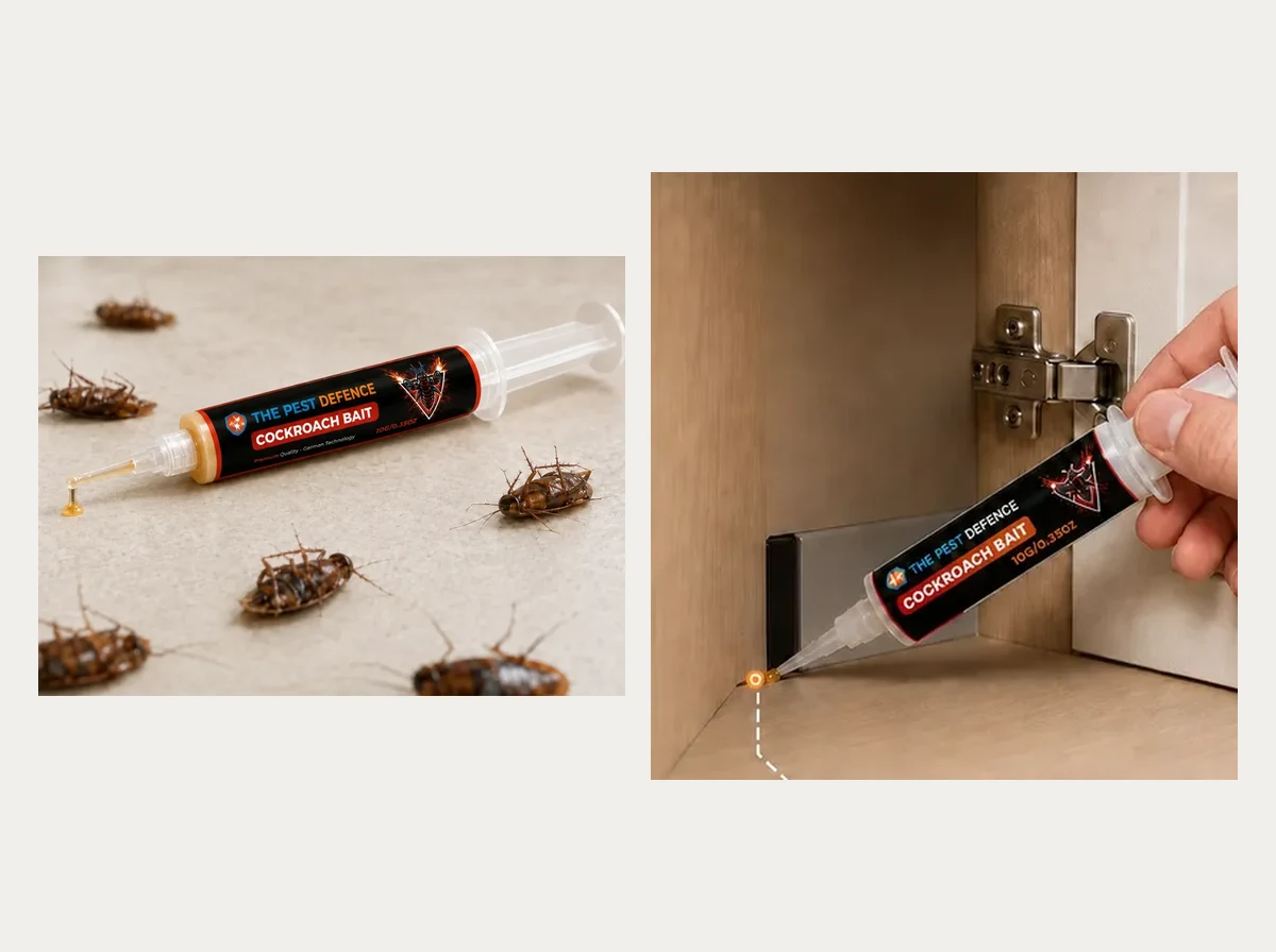 Pest Defence Cockroach Bait Gel Syringe Official Package Contents